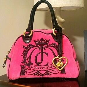 Juicy Couture Vintage Pink & Black Satchel